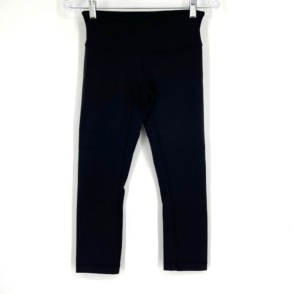 Lululemon Wunder Under Crop III 22" Black Size 4 Full On Luon - Picture 1 of 6